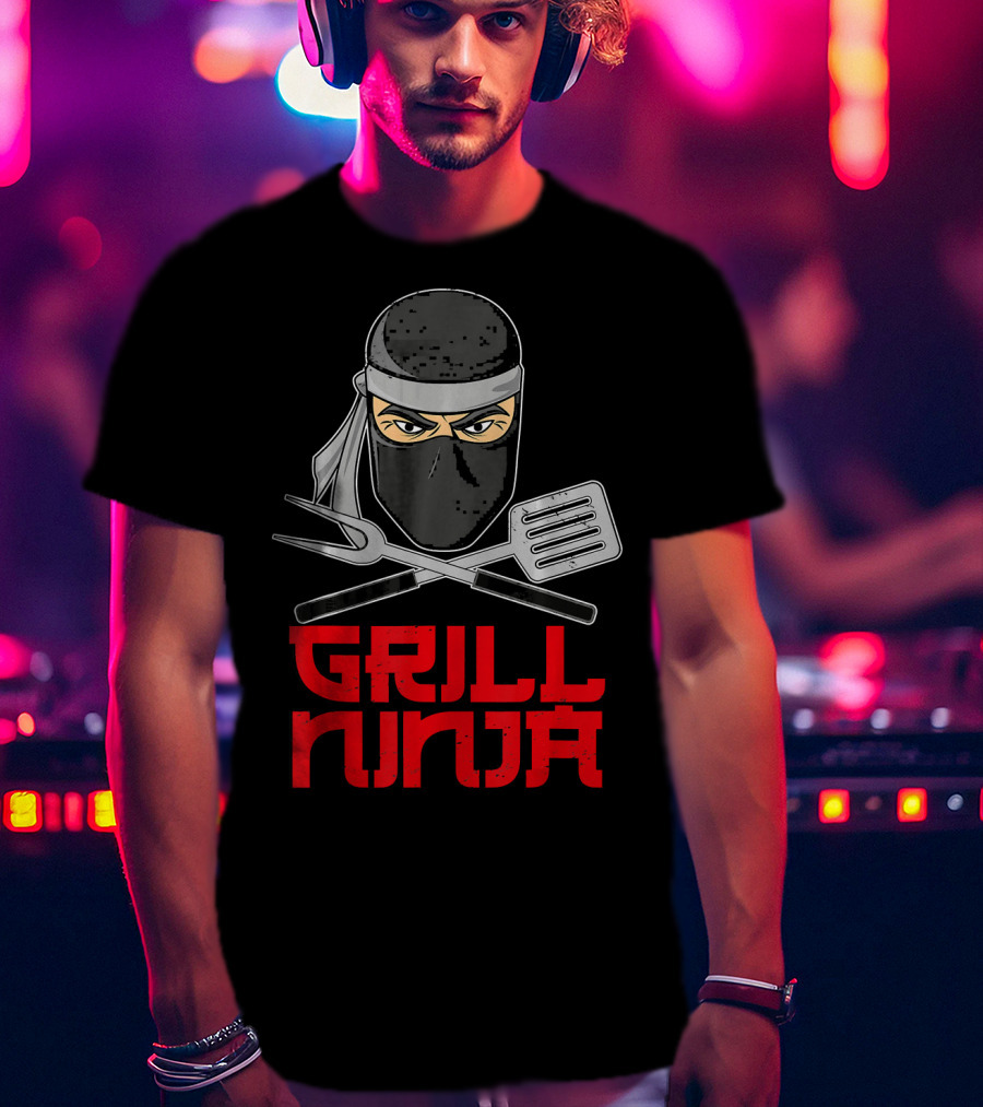 Grill Ninja Funny Barbeque Hibachi Cooking Gear T-Shirt