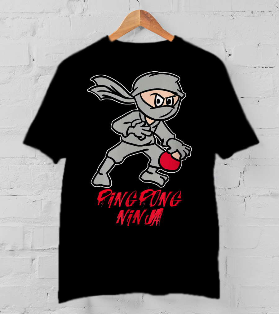 Ping Pong Ninja Funny Table Tennis Sport T-Shirt