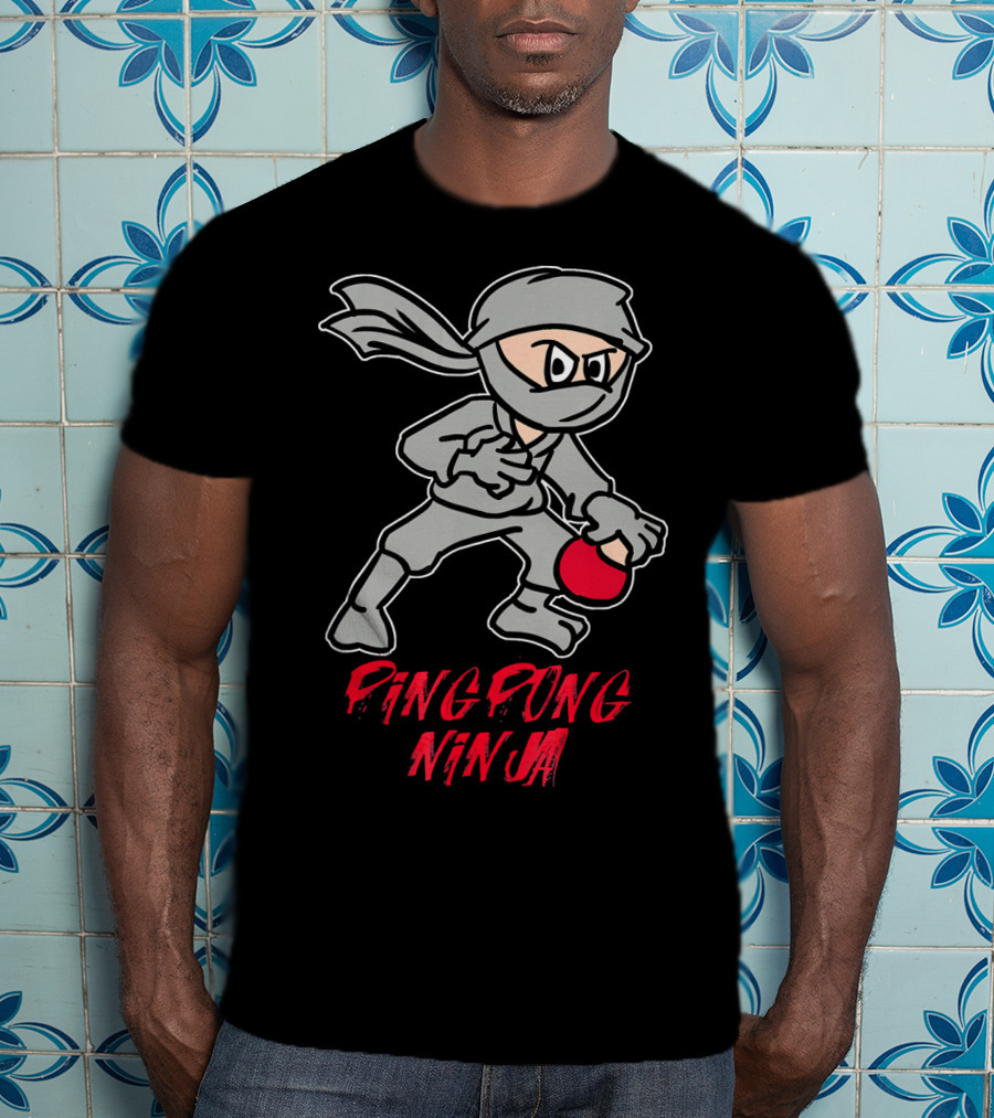 Ping Pong Ninja Funny Table Tennis Sport T-Shirt