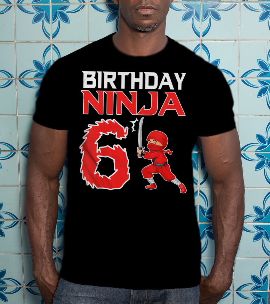 Birthday Ninja 6 Years Old Boy T-Shirt