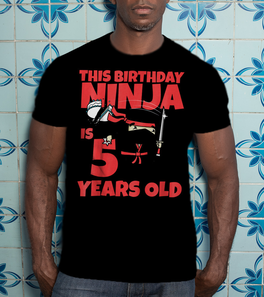 This Birthday Ninja Is 5 Years Old T-Shirt