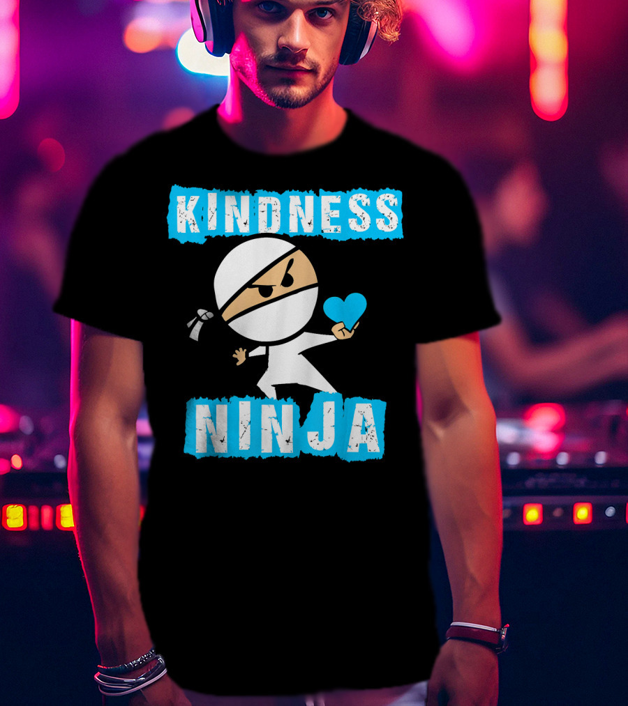 Kindness Ninja Heart-Driven Warrior T-Shirt
