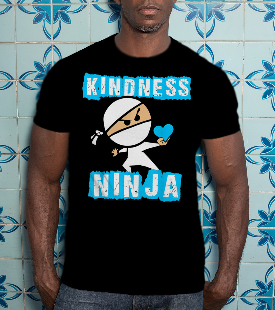 Kindness Ninja Heart-Driven Warrior T-Shirt
