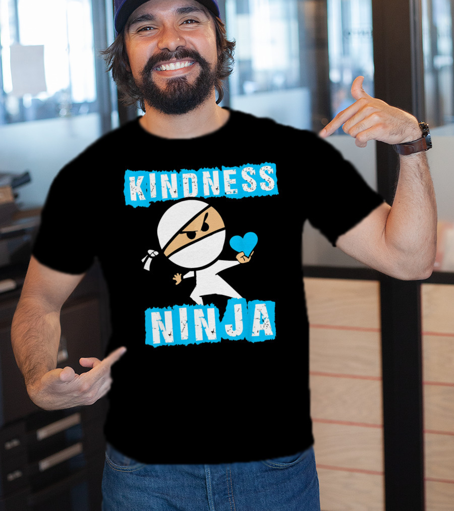 Kindness Ninja Heart-Driven Warrior T-Shirt