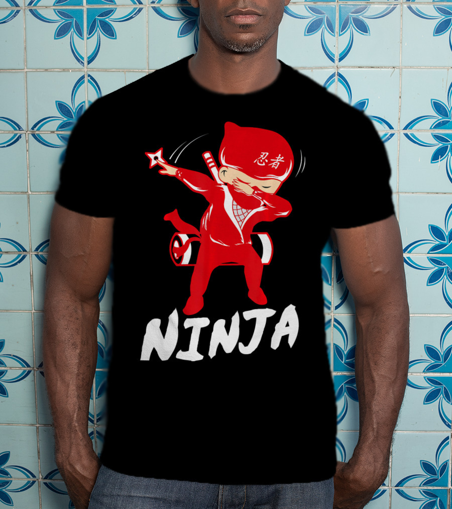 Ninja Dabbing Funny Martial Arts Star T-Shirt