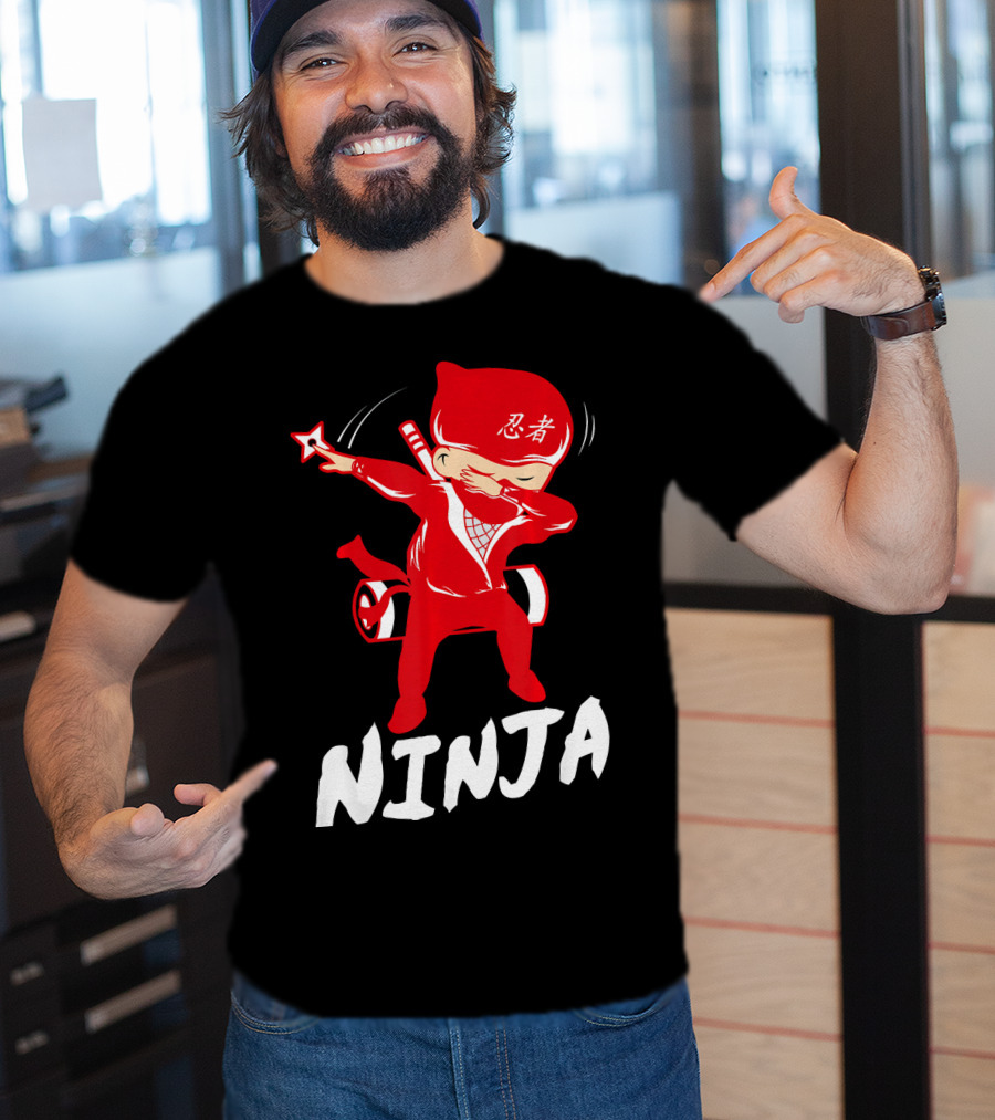 Ninja Dabbing Funny Martial Arts Star T-Shirt