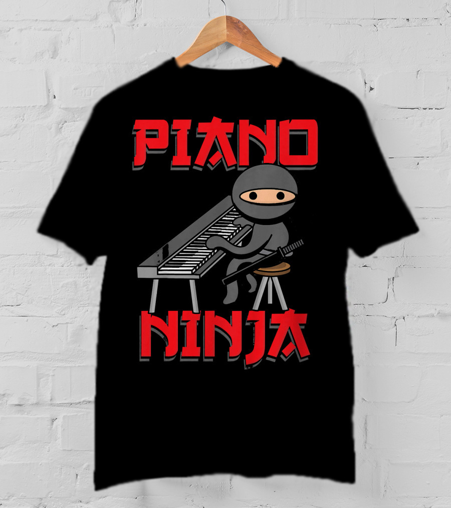 Piano Ninja Funny Keyboard Player T-Shirt