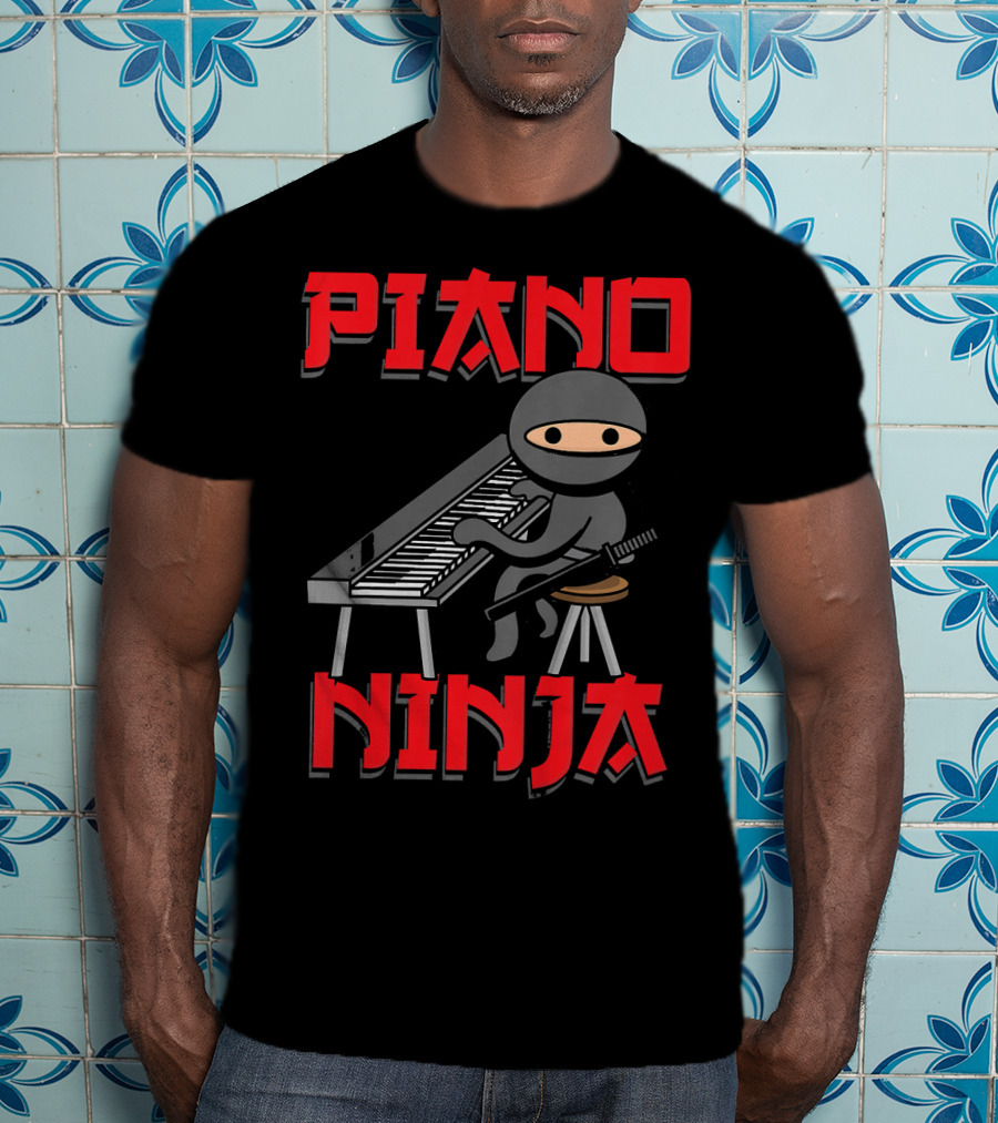 Piano Ninja Funny Keyboard Player T-Shirt