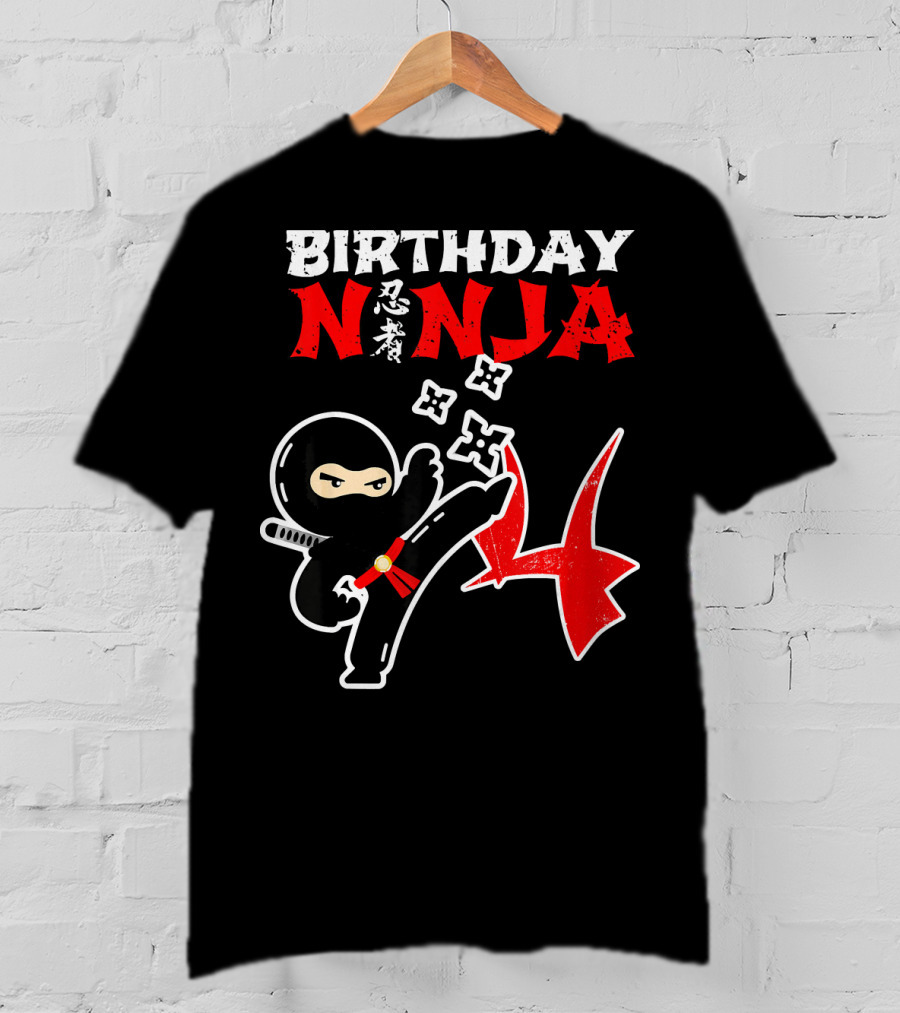 BIRTHDAY NINJA Party Supplies Kick Action T-Shirt