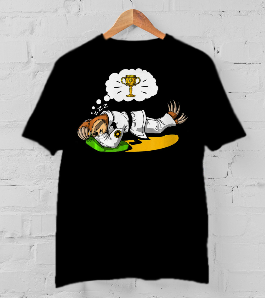 Sloth Nap Karate Funny Martial Arts Ninja Champion Dreaming T-Shirt