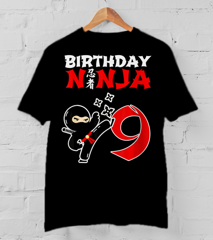 Birthday Ninja 9 Party Favor T-Shirt