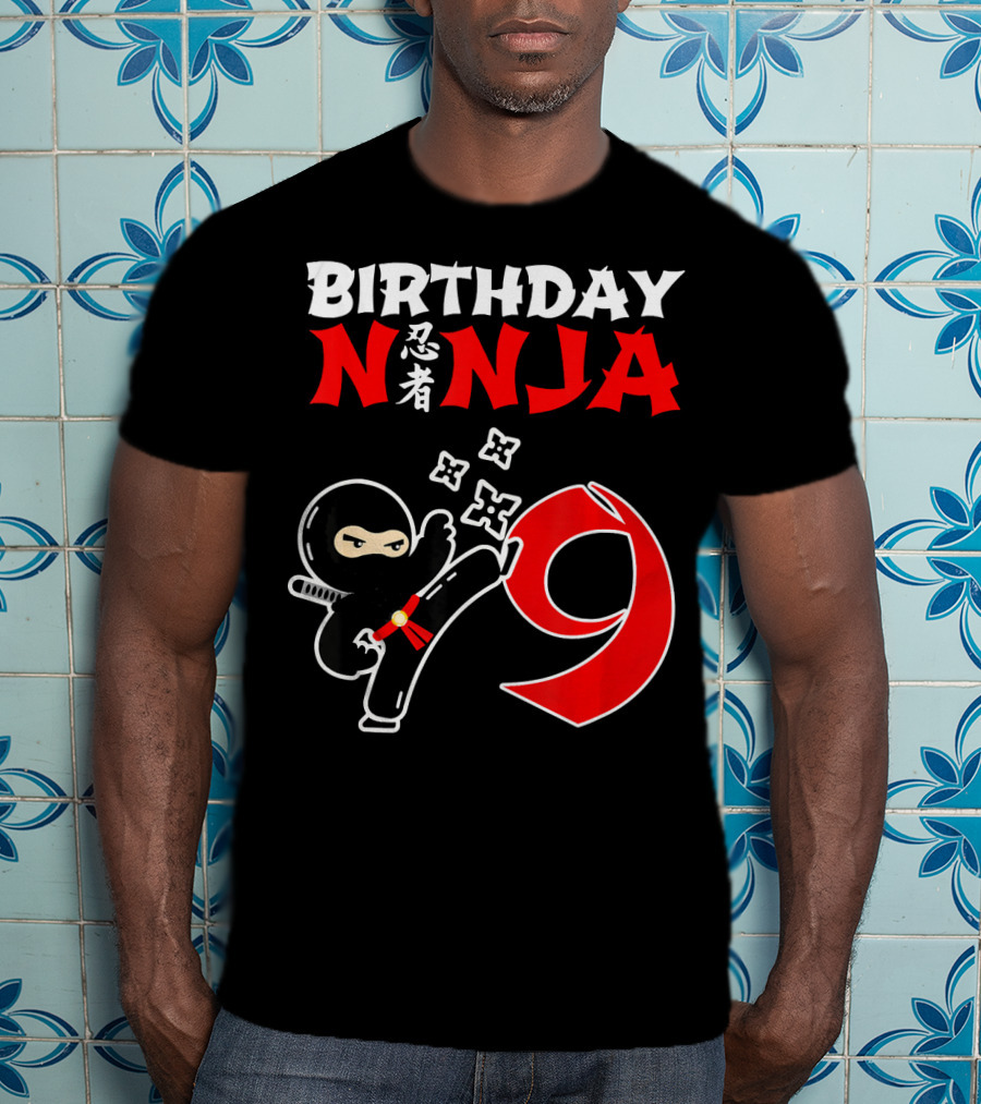 Birthday Ninja 9 Party Favor T-Shirt