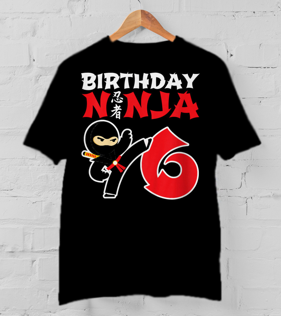Birthday Ninja 6 Year Old T-Shirt