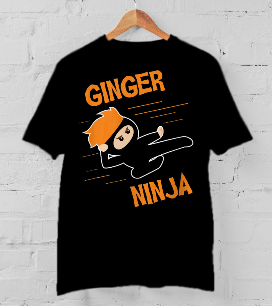 Ginger Ninja Red Hair Funny Kick T-Shirt