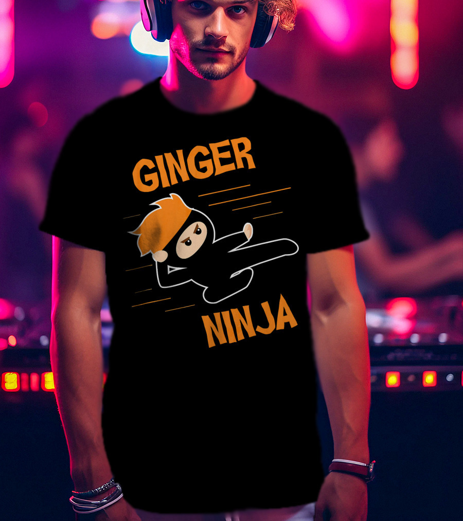 Ginger Ninja Red Hair Funny Kick T-Shirt