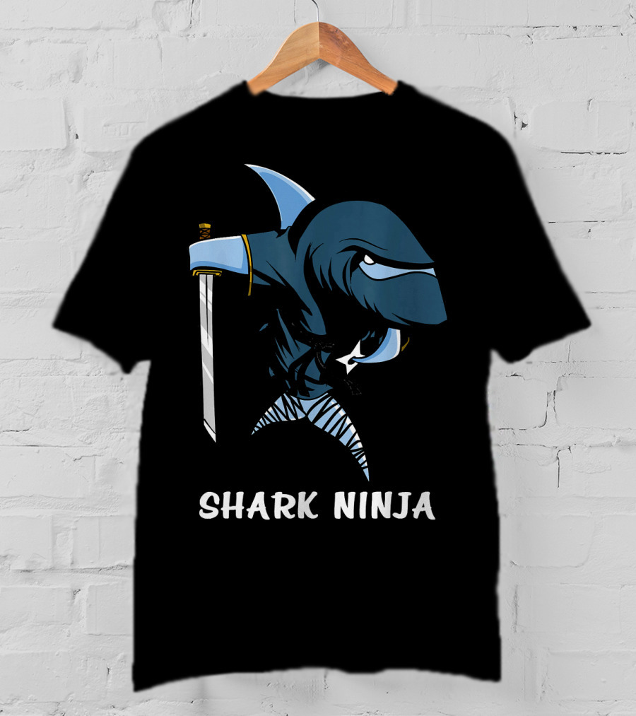 Shark Ninja Karate Samurai Martial Ocean Warrior T-Shirt