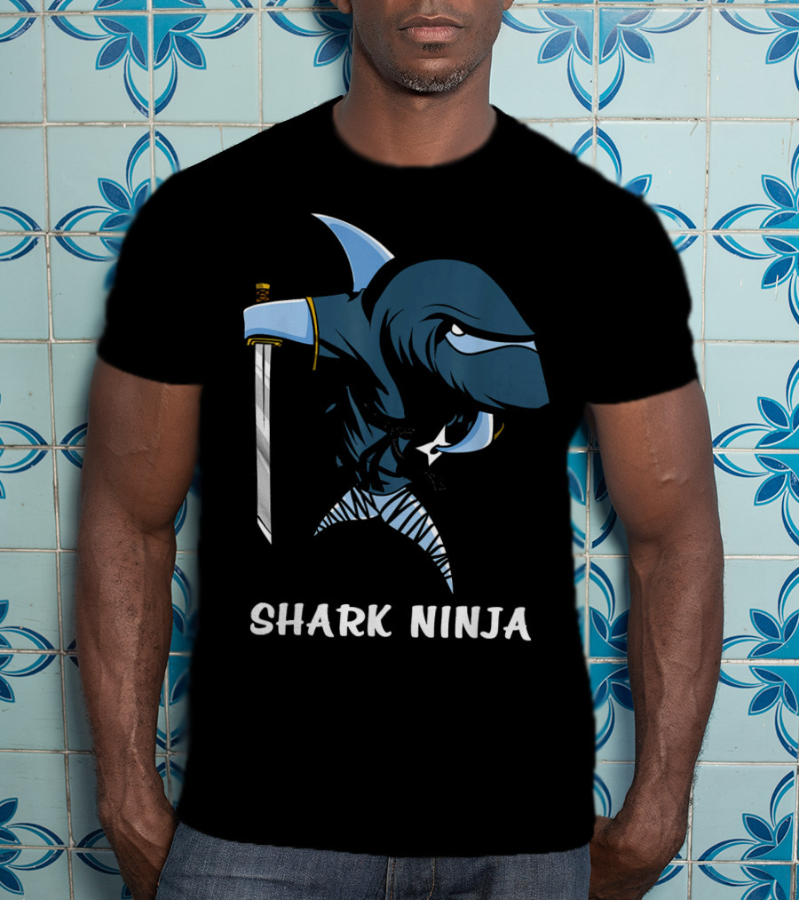 Shark Ninja Karate Samurai Martial Ocean Warrior T-Shirt