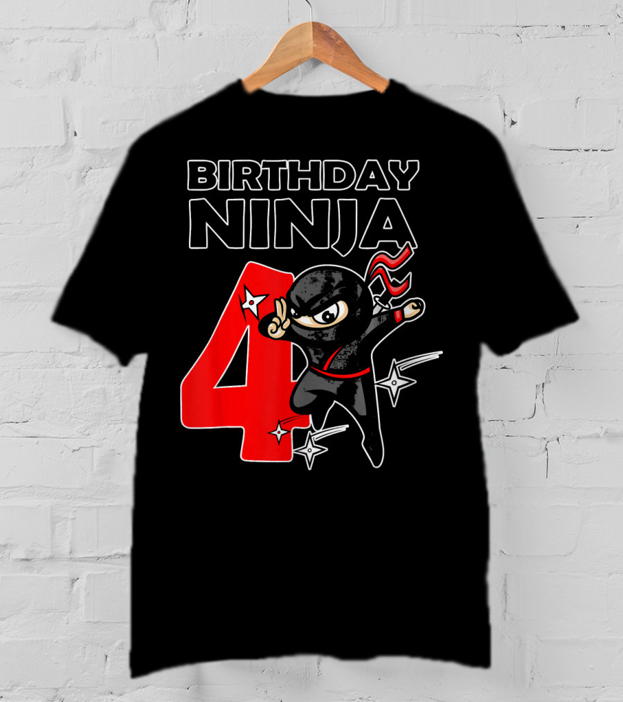 Birthday Ninja 4 Year Old T-Shirt