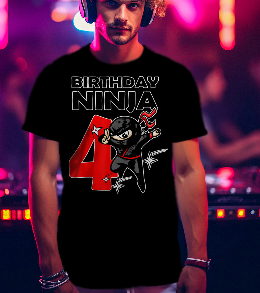Birthday Ninja 4 Year Old T-Shirt