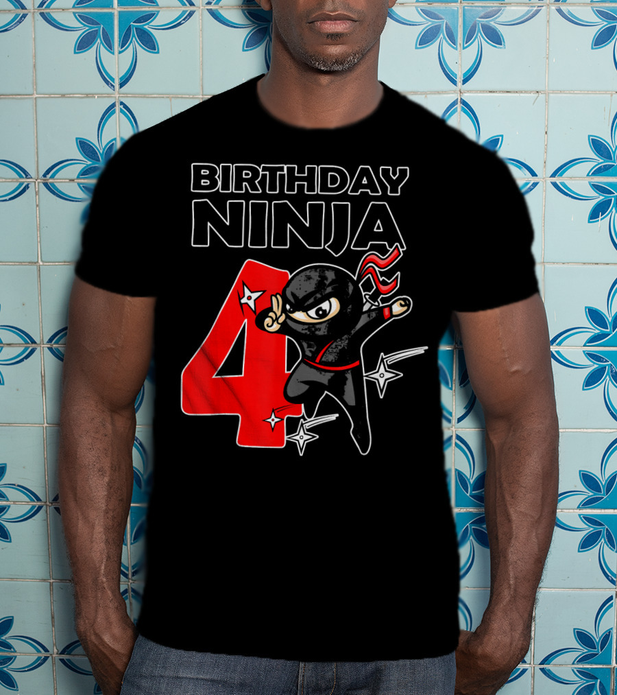 Birthday Ninja 4 Year Old T-Shirt