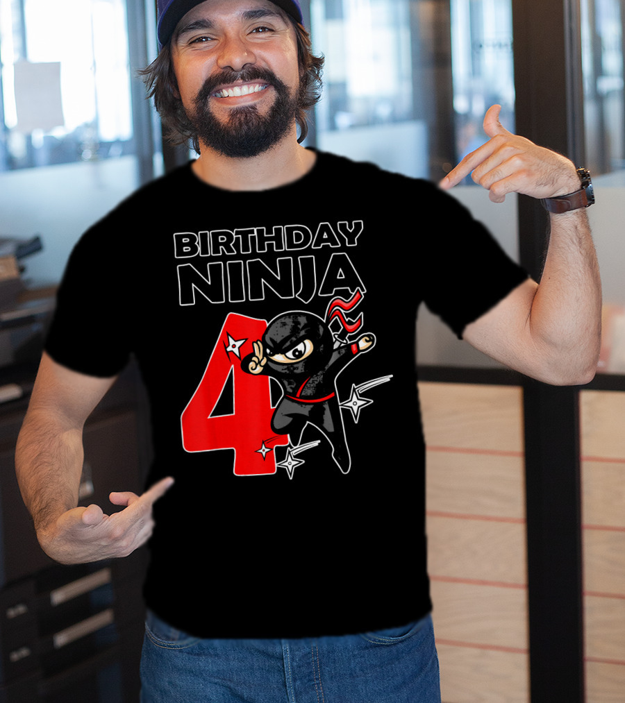 Birthday Ninja 4 Year Old T-Shirt