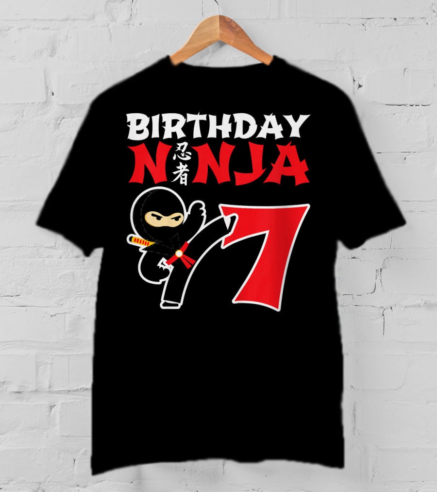 Birthday Ninja 7 Year Old T-Shirt