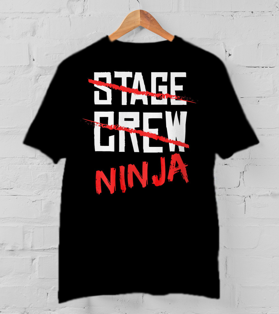 STAGE CREW NINJA BACK Printed T-Shirt