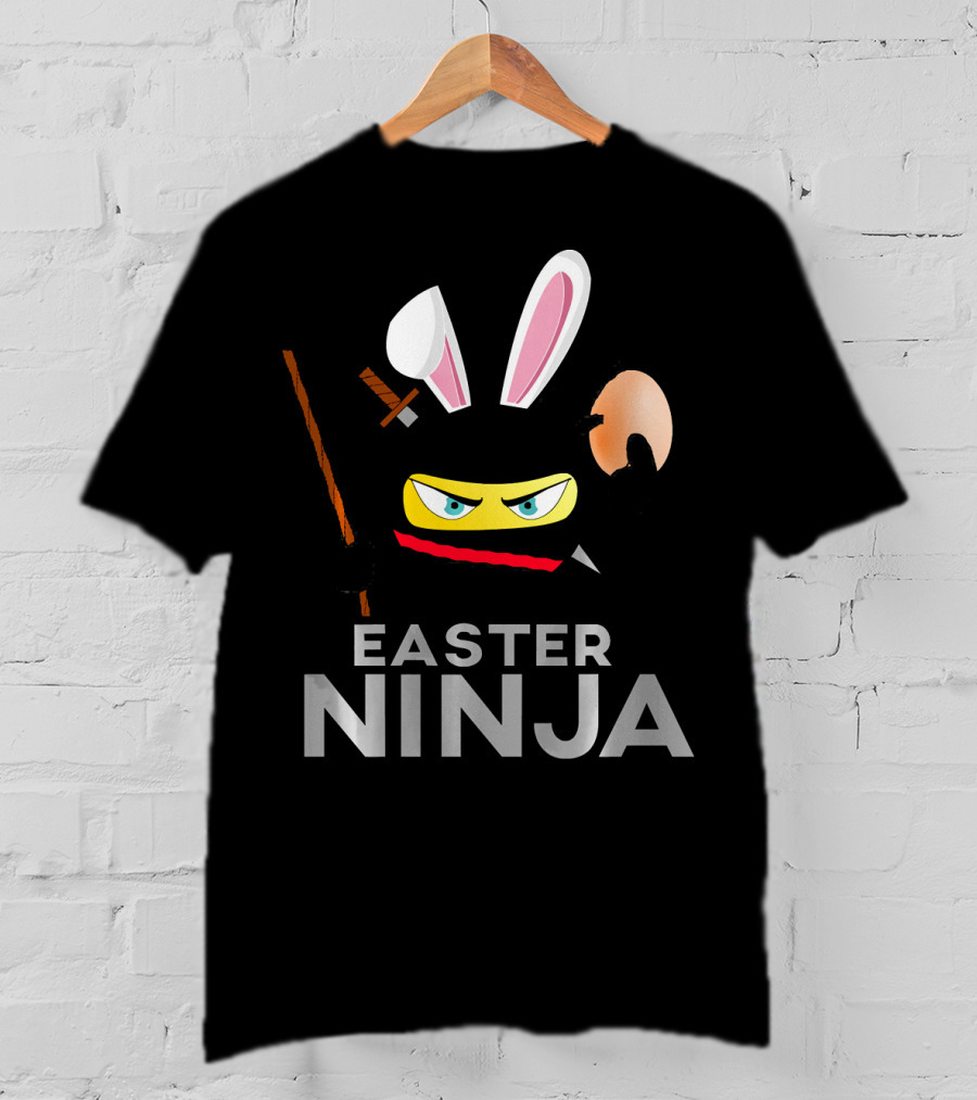 Easter Ninja Rabbit Mask Samurai Sword T-Shirt