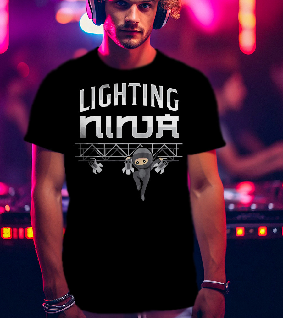 Lighting Ninja Electric Lights Technician T-Shirt