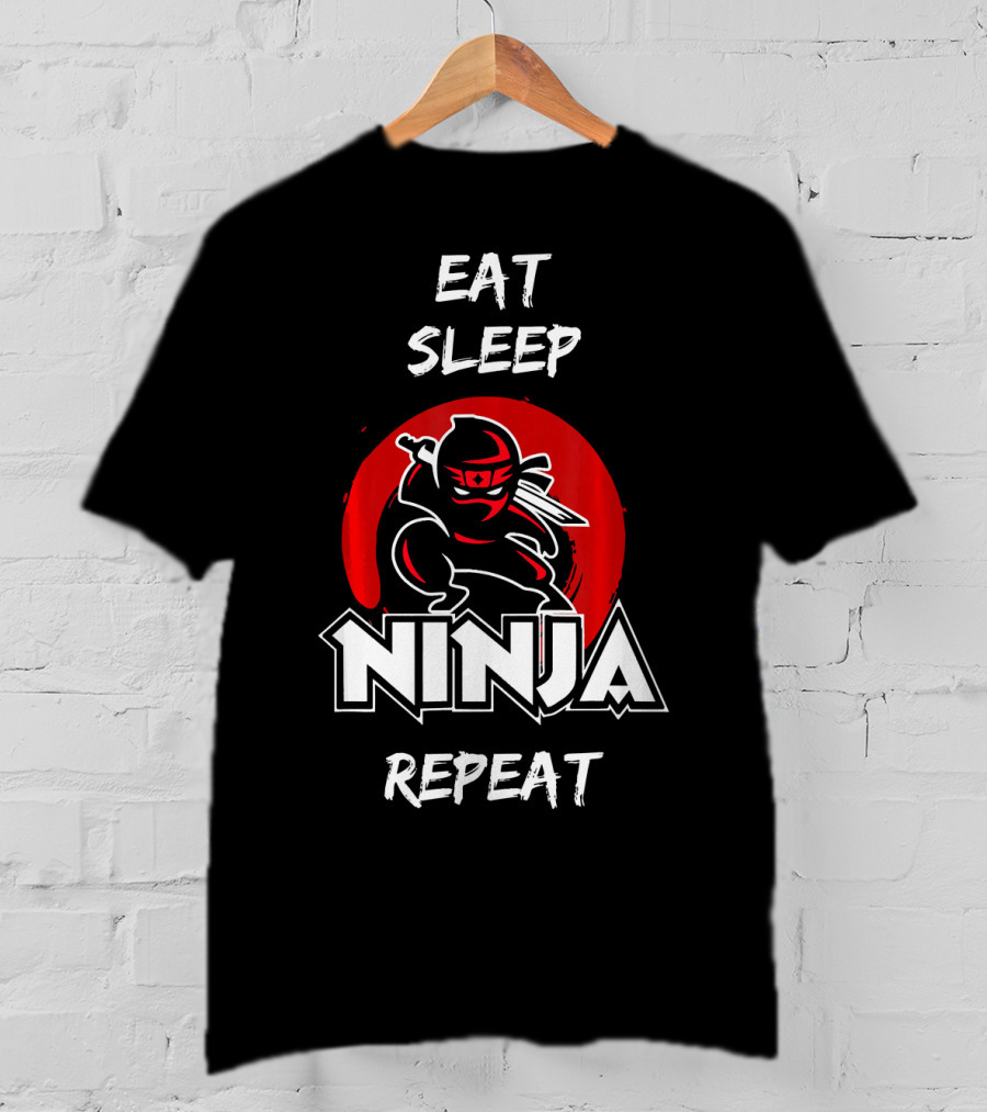 Eat Sleep Ninja Repeat Birthday Boys T-Shirt