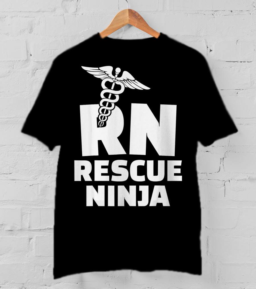 RN Rescue Ninja Nurses Caduceus T-Shirt