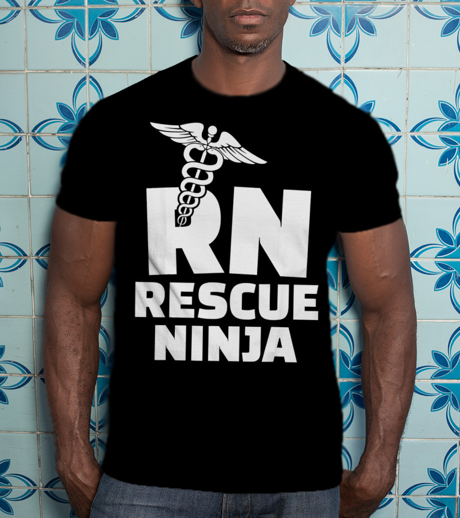 RN Rescue Ninja Nurses Caduceus T-Shirt
