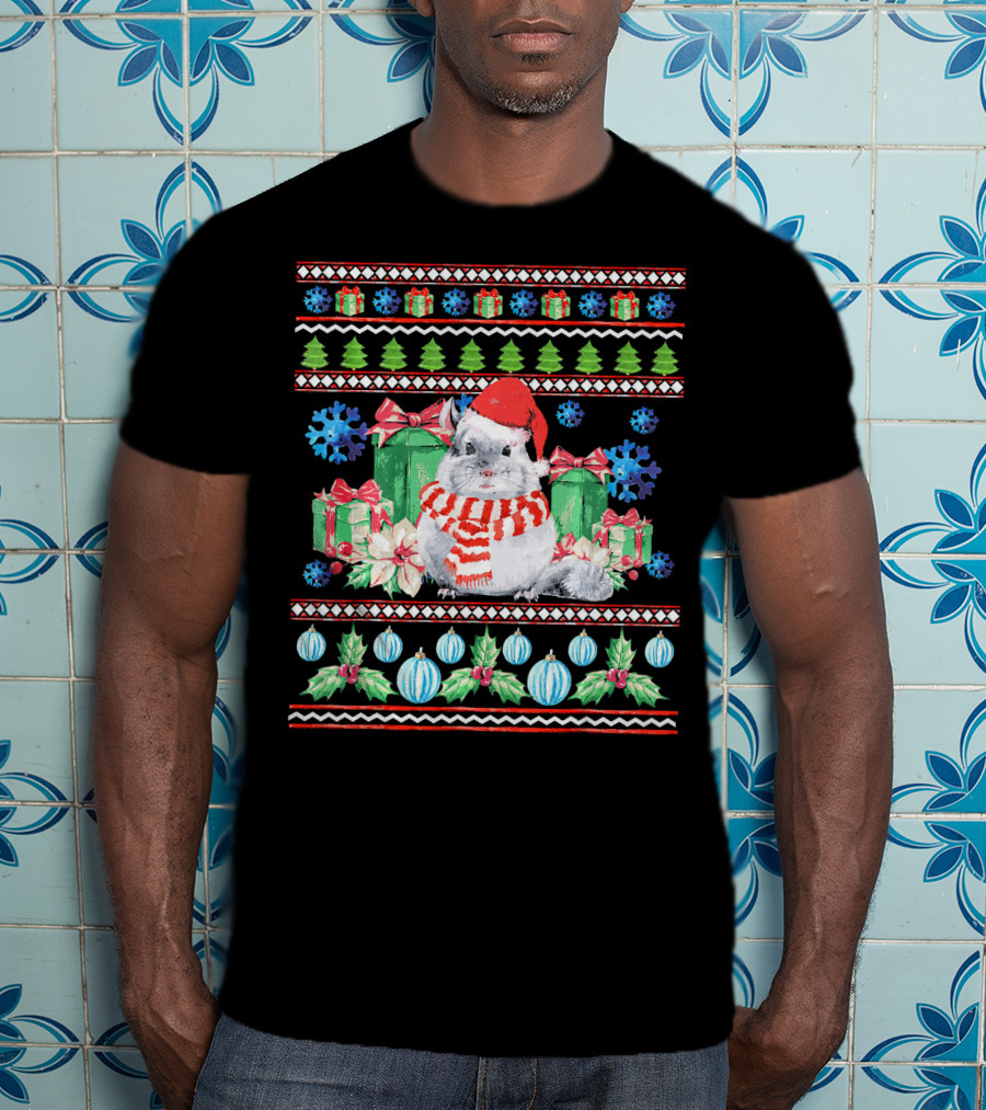 Chinchilla Christmas Holiday Gift T-Shirt