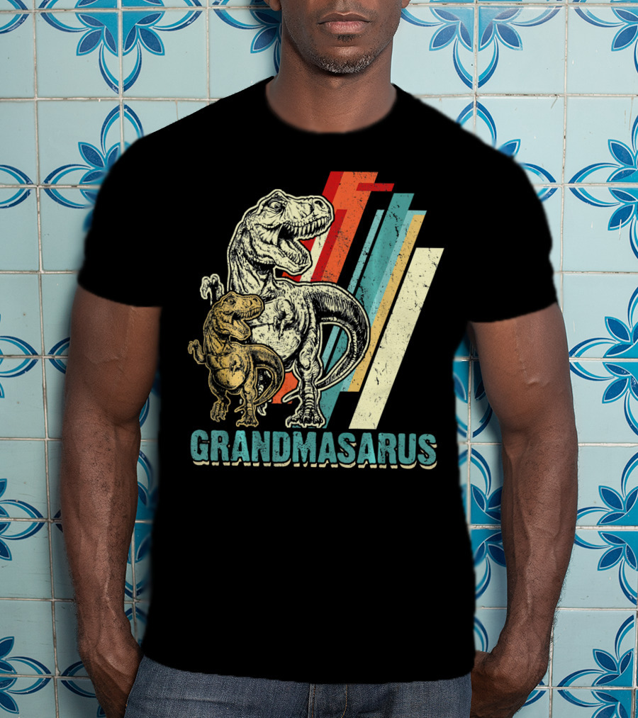 Grandmasaurus Retro Vintage Dinosaur Mother's Day T-Shirt