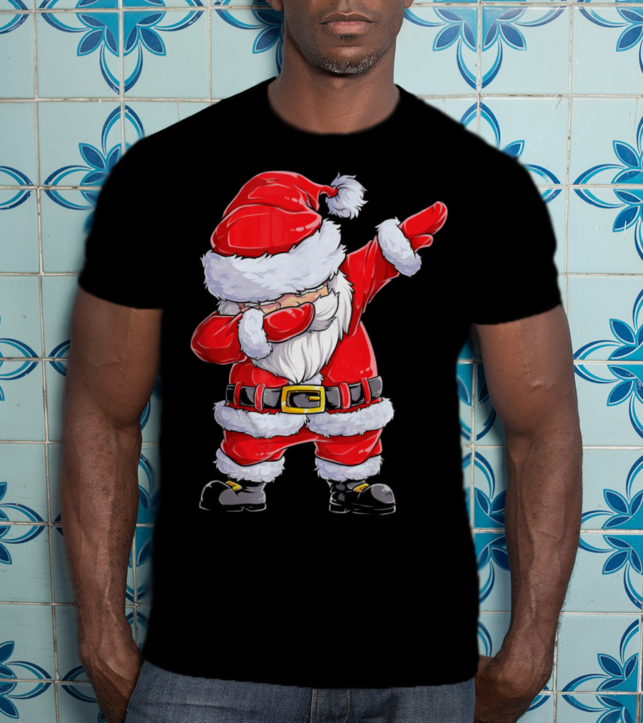 Dabbing Santa Claus Christmas Holiday Fun T-Shirt