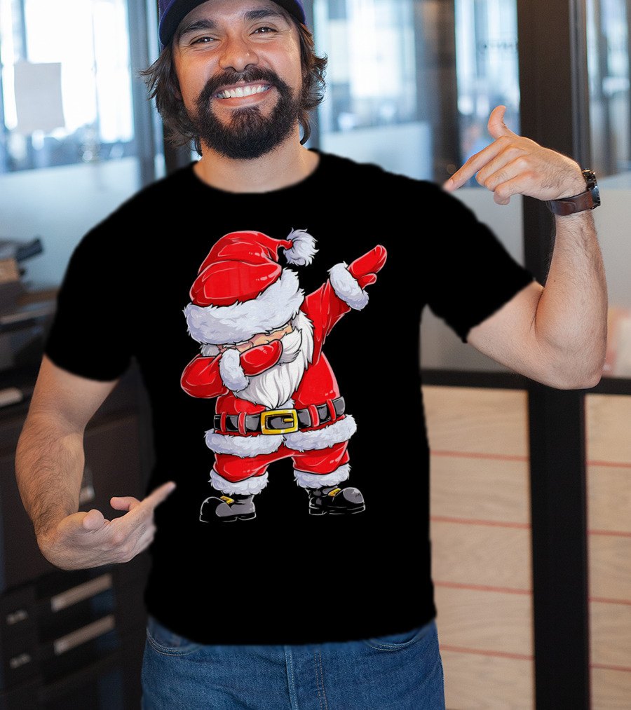 Dabbing Santa Claus Christmas Holiday Fun T-Shirt