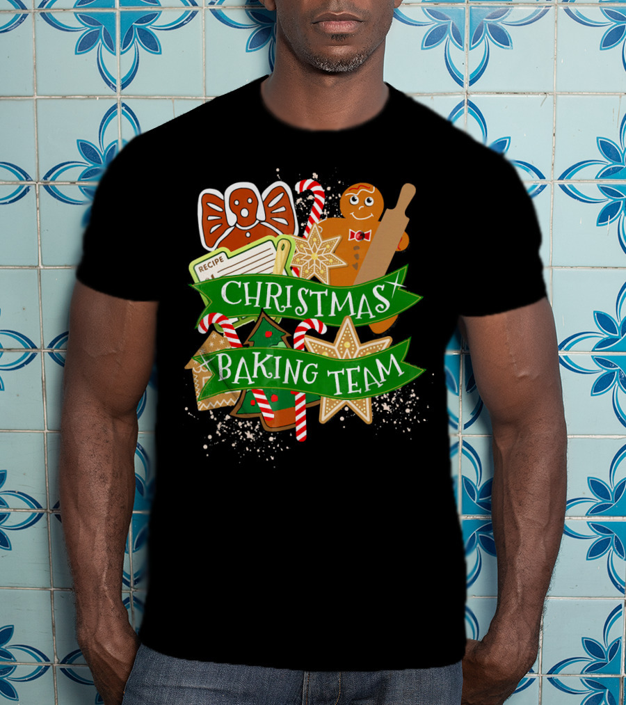 Christmas Baking Team Gingerbread Recipe Holiday Cook Gingerbread House Candy Canes T-Shirt