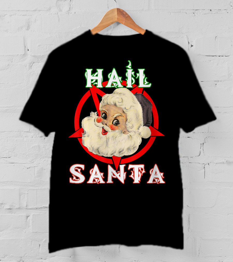 Hail Santa Santa Claus Demonic Satanic Pentagram T-Shirt