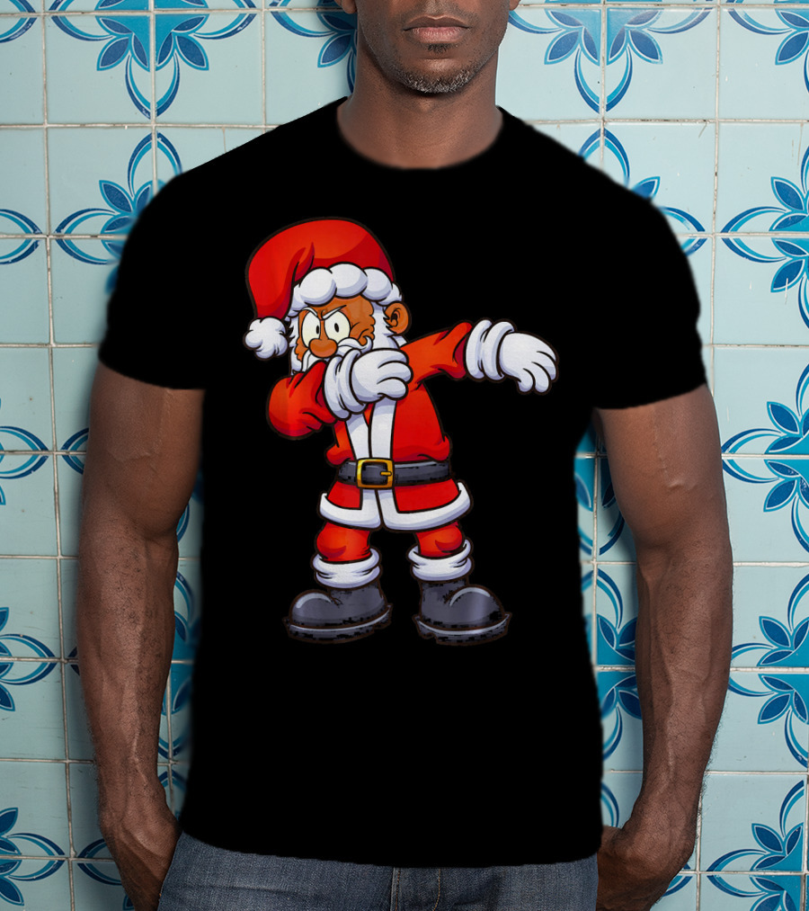 Dabbing Santa Claus In Traditional Red Suit T-Shirt