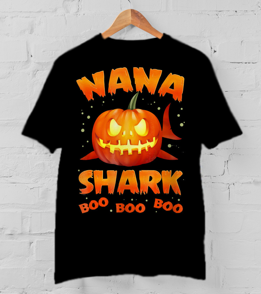 Nana Shark Pumpkin Boo Boo Boo T-Shirt
