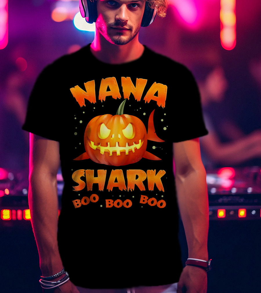 Nana Shark Pumpkin Boo Boo Boo T-Shirt