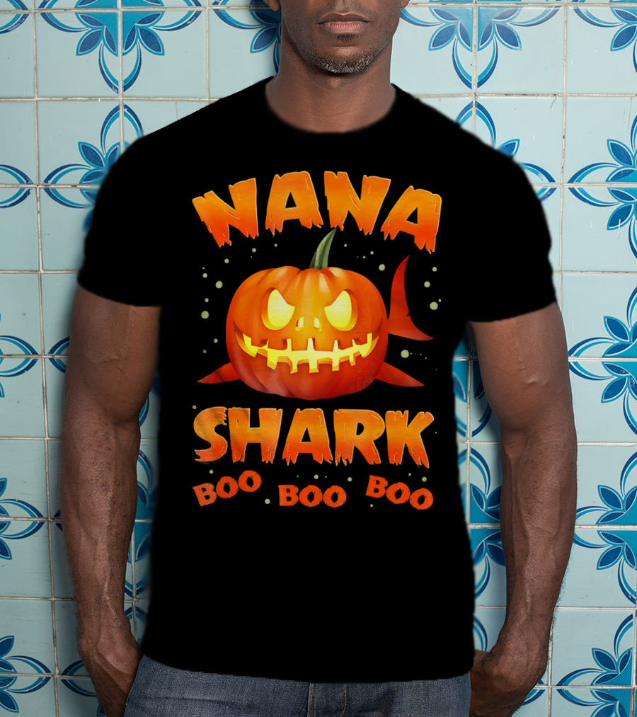Nana Shark Pumpkin Boo Boo Boo T-Shirt