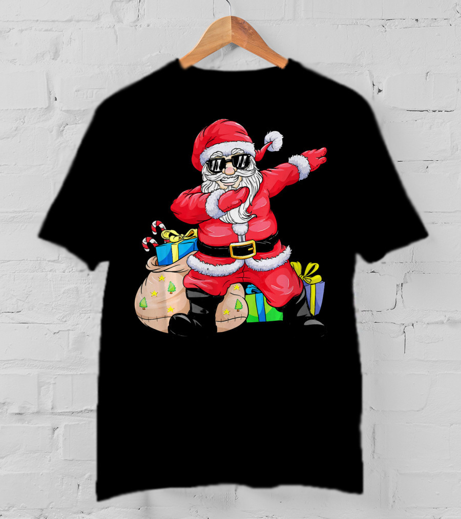 Funny Dabbing Santa Claus Xmas Merr Christmas Gifts T-Shirt