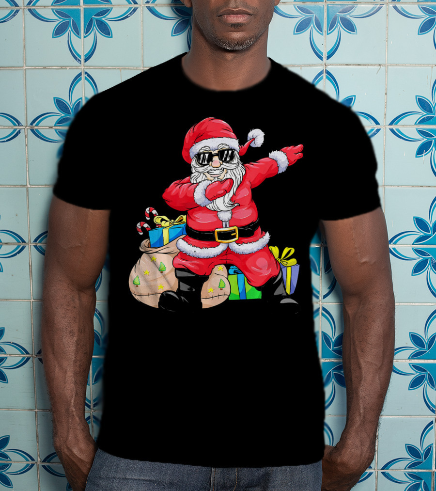 Funny Dabbing Santa Claus Xmas Merr Christmas Gifts T-Shirt