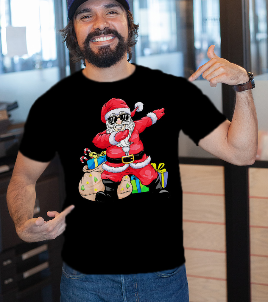 Funny Dabbing Santa Claus Xmas Merr Christmas Gifts T-Shirt