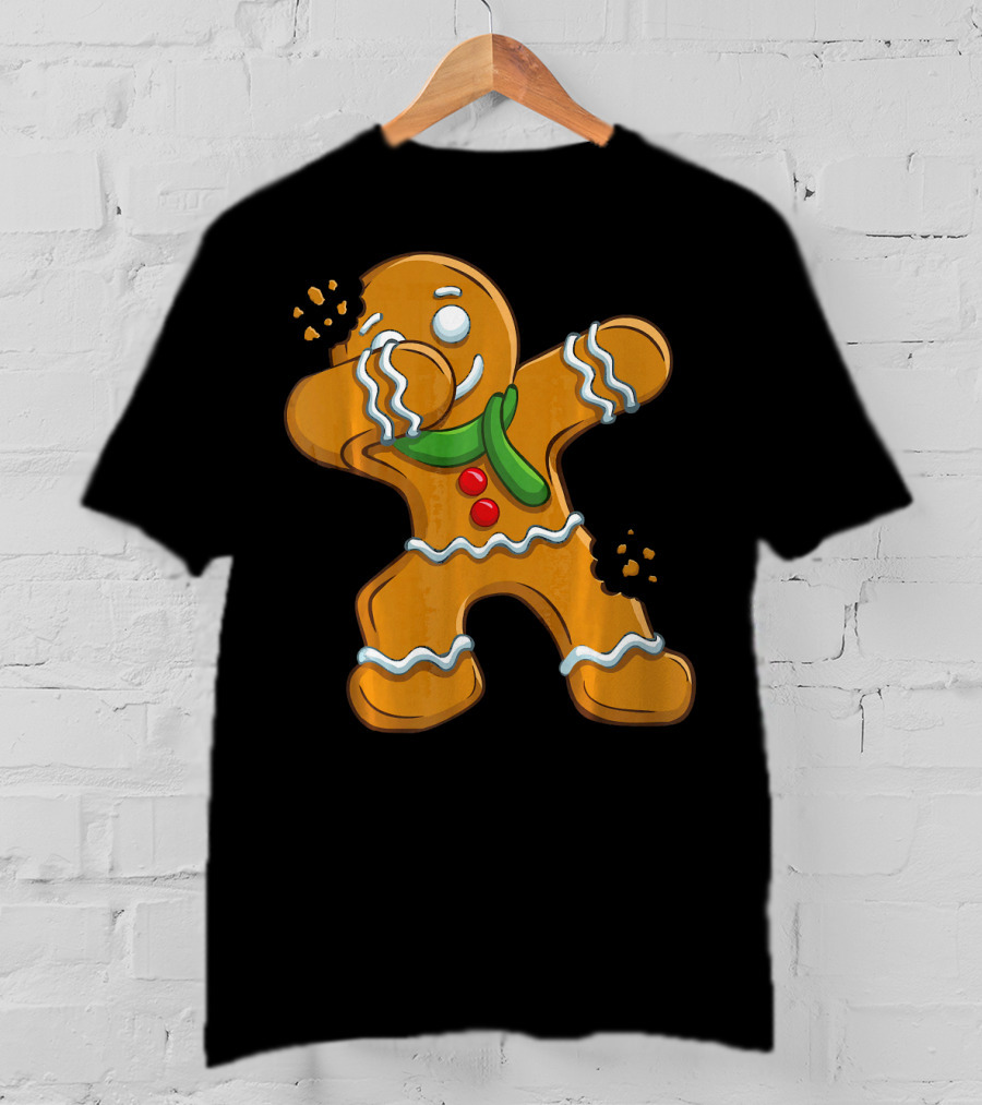 Dabbing Gingerbread Man Christmas Cookies Dance T-Shirt