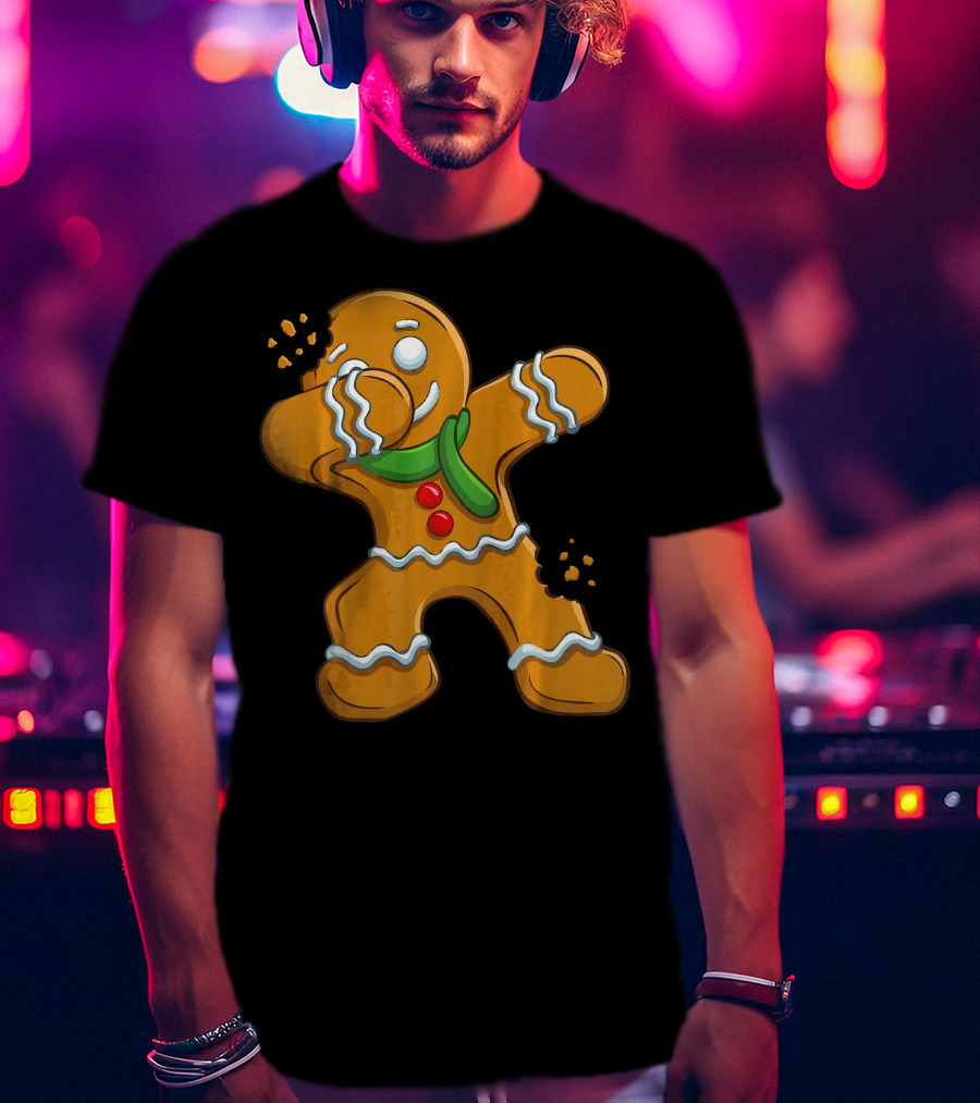 Dabbing Gingerbread Man Christmas Cookies Dance T-Shirt