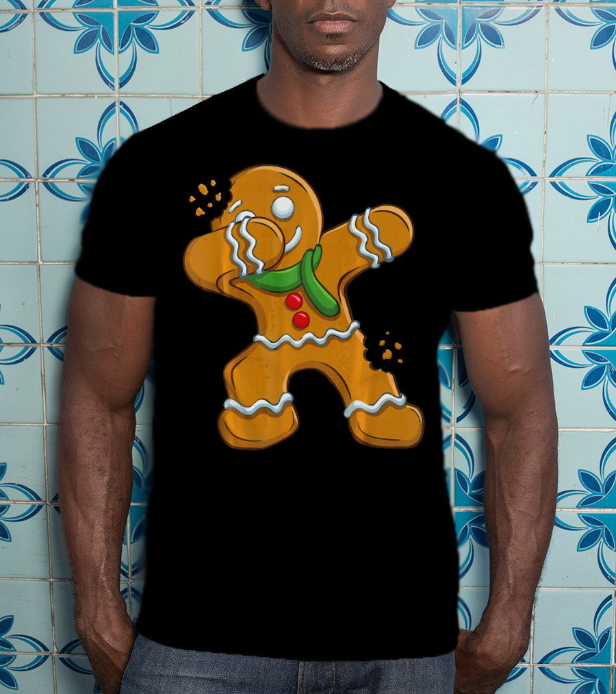 Dabbing Gingerbread Man Christmas Cookies Dance T-Shirt