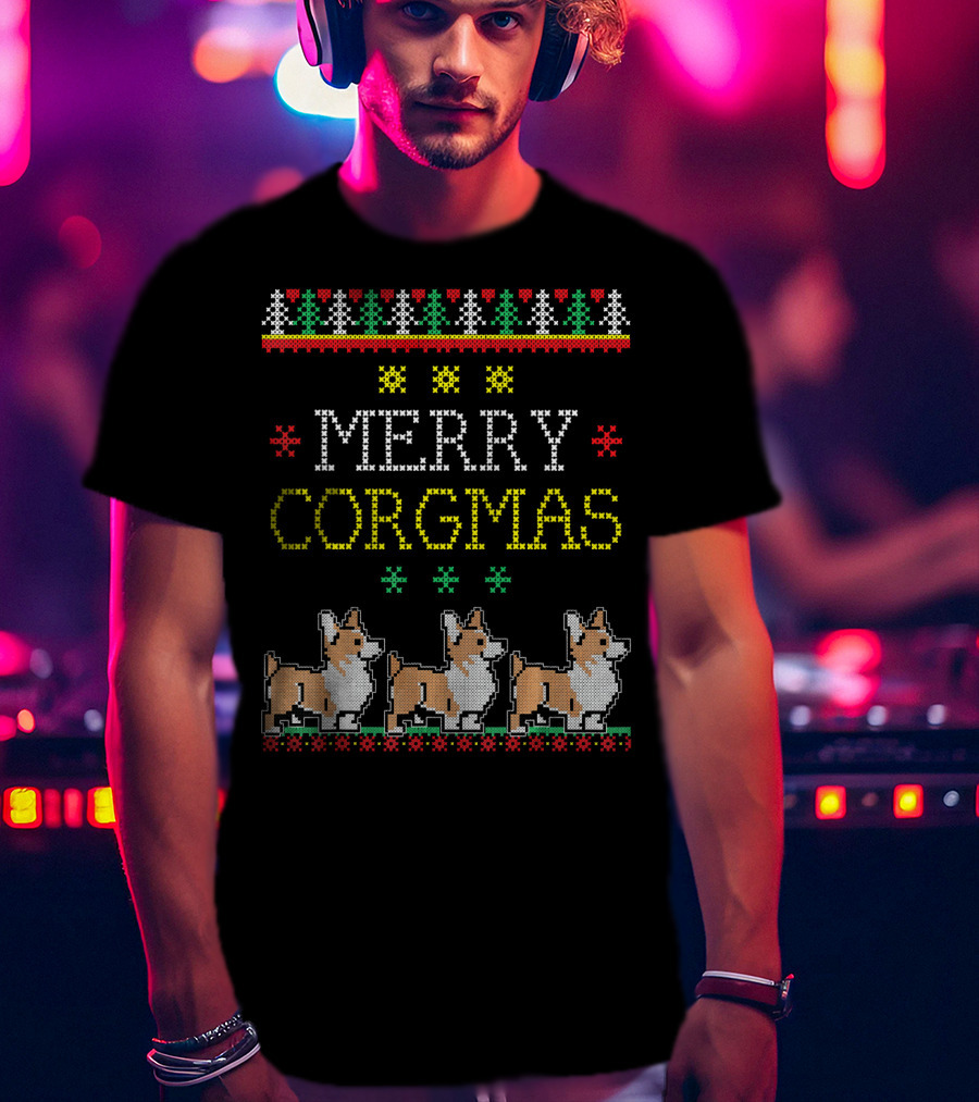 Merry Corgmas Corgi Pet Dog Christmas T-Shirt