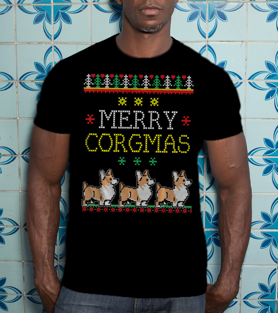 Merry Corgmas Corgi Pet Dog Christmas T-Shirt